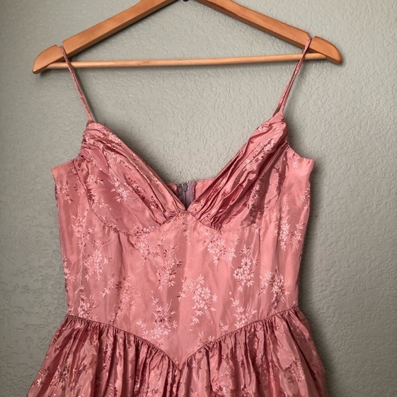 Vtg TD4 by Eletra blush Pink Party dress Juniors XS? See measurements 80s Retro - Picture 6 of 12